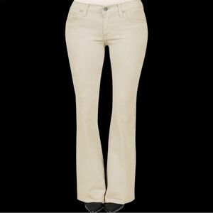 Levi Strauss Signature Stretch Light Beige Bootcut Relaxed Fit & Flare Jeans 10L